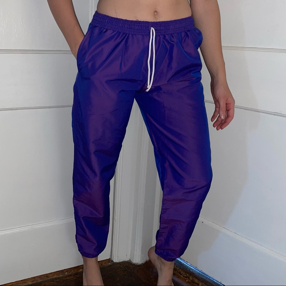 Vintage Elan Purple Track Pants / Swishy Pants